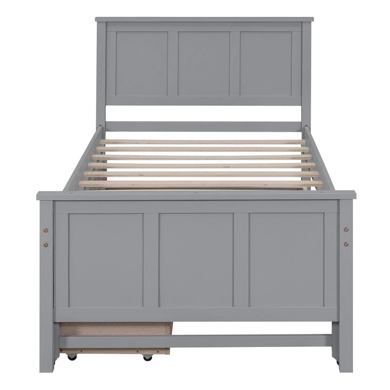 Twin Pine Platform Bed with Trundle and Drawers