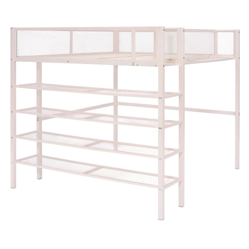 Full Metal Loft Bed with Workstation