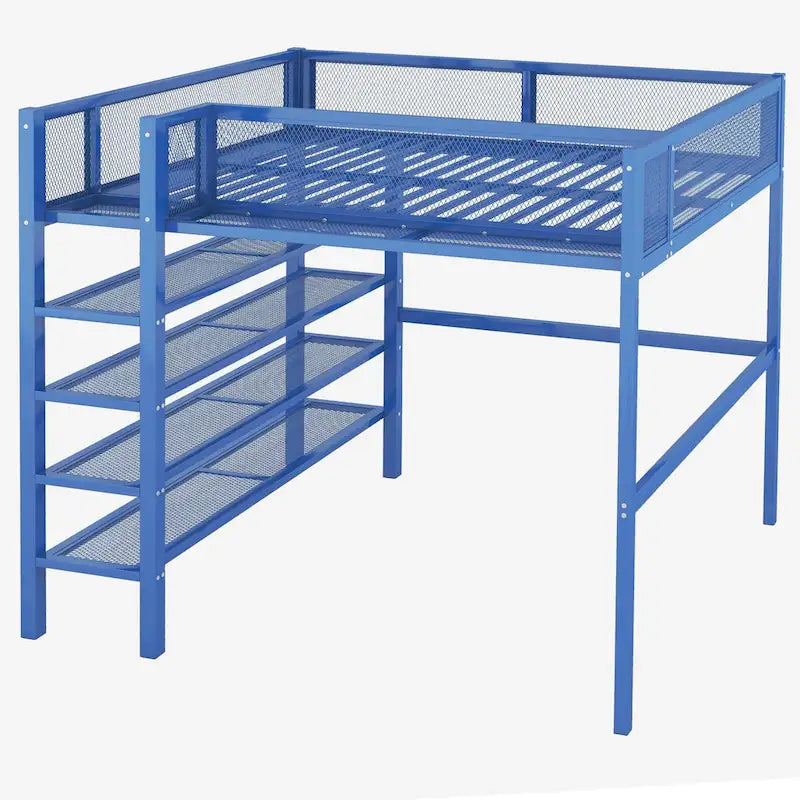 Full Metal Loft Bed with Workstation