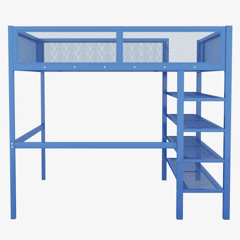 Full Metal Loft Bed with Workstation