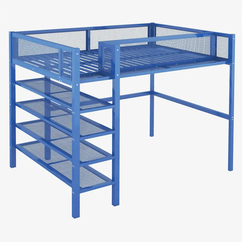 Full Metal Loft Bed with Workstation