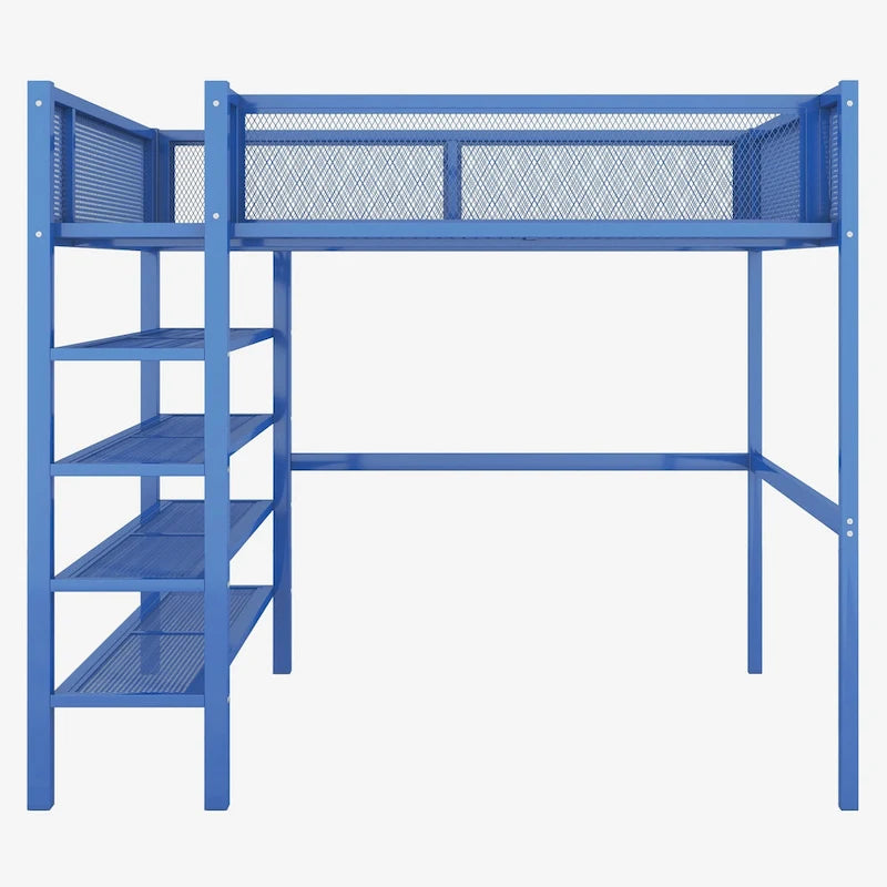 Full Metal Loft Bed with Workstation