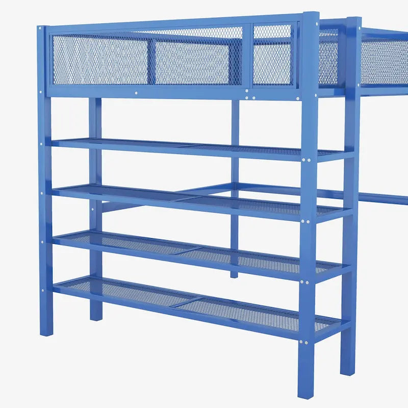 Full Metal Loft Bed with Workstation