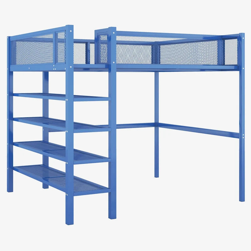 Full Metal Loft Bed with Workstation