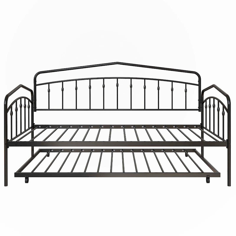 twin daybed with twin trundle, Black